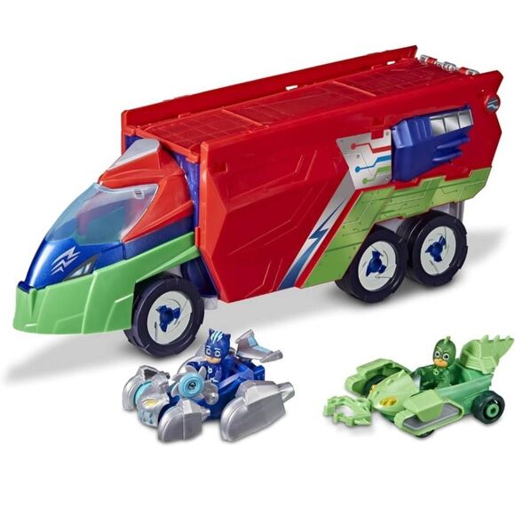 PJ Masks Toys PJ Launching Seeker Car Playset with Sounds, 2-in-1 Vehicle and Ca - Picture 2 of 12
